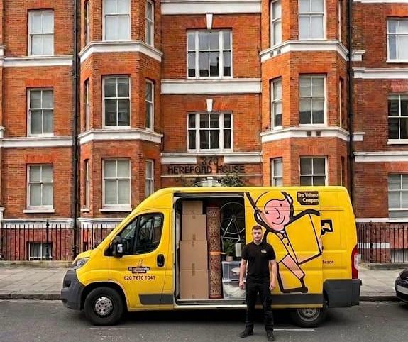 Yellow Van Company on a residential Fulham road &mdash; trusted family-run removals across SW6 and SW10 since 2011